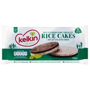 Kelkin Rice Cakes Dark Chocolate Mint 100G