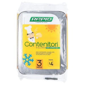Rapid Square Dish With Lid 4 Portion 3 Pieces