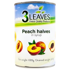 3 Leaves Peach Halves 420G