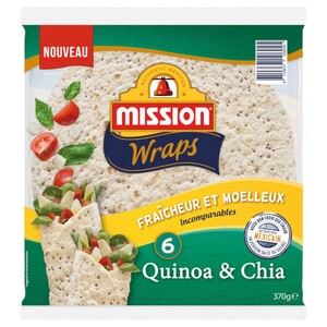 Mission Quinoa & Chia Wraps 6 Pieces 370G