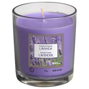 Aladino Scented Candle Glass Lavender