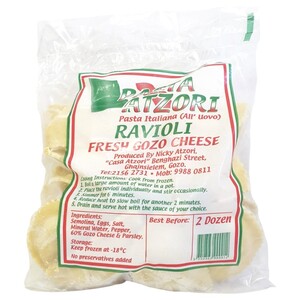 Pasta Atzori Ravioli Fresh Gozo Cheese 2 Dozens