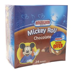 Americana Mickey Roll Single Assorted 25 Gr X 24 Pcs