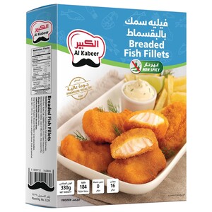 Al Kabeer Frozen Breaded Fish Fillet 330G