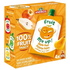 Andros Fruit Me Up Apple Pear 90G X4