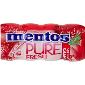 Mentos Gum Pure Fresh Strawberry 10 Pieces 20G X15