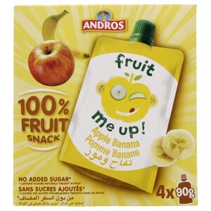 Andros Fruit Me Up Apple Banana 90G X4