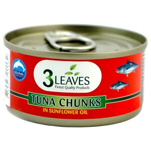 3 Leaves Tuna Chunks In Sunflower Oil 160G