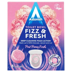 Astonish Fizz & Fresh Foam Pink Toilet Peony Fresh Bowl 8 Pieces