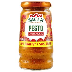 Sacla Pesto Tomato 290G + 50% Free