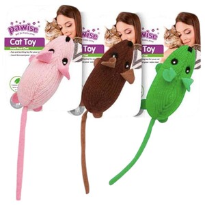 Pawise Green Mouse Plush Catnip Toy