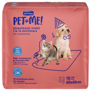 Septona Pet Me! Flooring Pads 60X60cm 15 Pieces