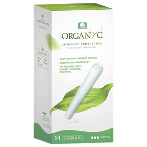 Organyc Super Cotton Cardboard Applicator Tampons 14 Pieces