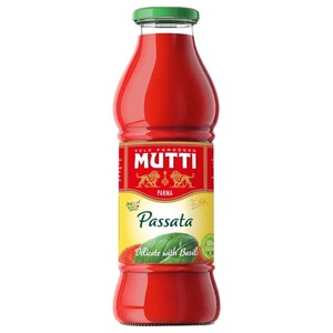 Mutti Tomato Puree With Fresh Basil Glass Bottle Grade 400G