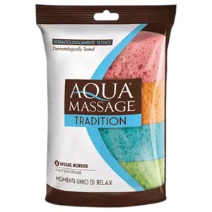 Aqua Massage Bath Sponges 4 Pieces