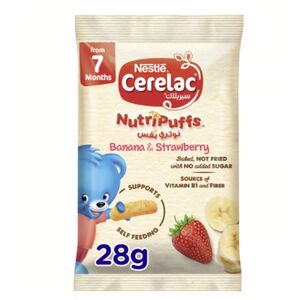 Nestle Cerelac Nutripuffs Banana And Strawberry 28 Gr
