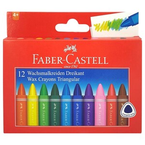 Faber Castell Wax Crayon Tringulr 120090 12 Pieces