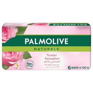 Palmolive Hand Soap Bar Milk & Rose 120G X6
