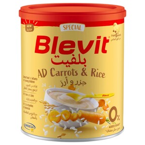 Blevit Plus Dry Cereal Carrots & Rice From 6 Months Milk Free 250G