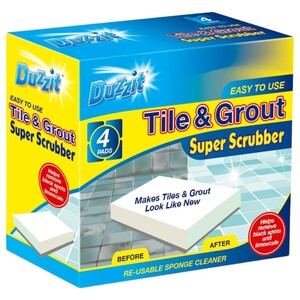 Duzzit Tile + Grout Super Scrubber 4 Pieces