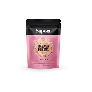 Sapora Himalayan Salt Doy Pack Crystals (4-6 Mm) Size 400 Gr