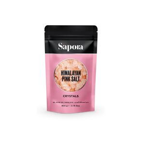 Sapora Himalayan Salt Doy Pack Crystals (4-6 Mm) Size 800 Gr