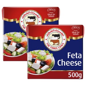The Three Cow Feta Cheese 500G X2