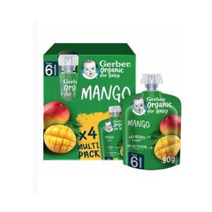 Gerber Organic Mango Flavor 4X90g Value Pack