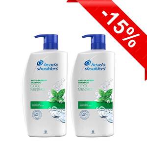 Head & Shoulders Shampoo Menthol Refresh 1L X2 -15% Off