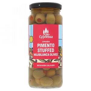 Cypressa Green Pimento Stuffed Hojiblanca Olives 340G