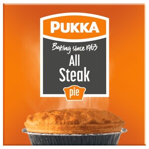Pukka Pies Export All Steak Pie 209G