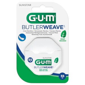 G.U.M Floss Mint Waxed Weave 55 Meter