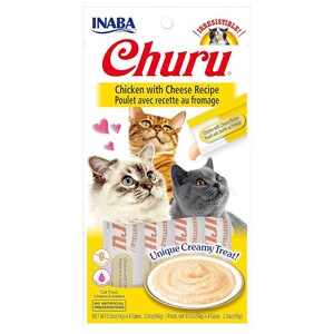 Inaba Churu Creamy Cat Treats With Chicken & Cheese 4 Pieces 14G