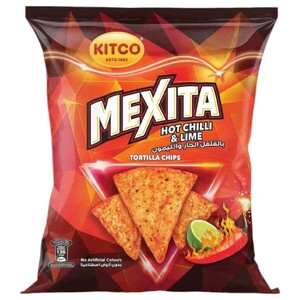 Kitco Mexita Tortilla Chips Hot Chilli & Lime 180G