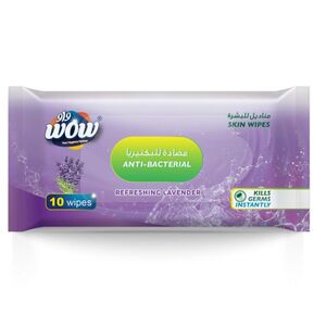Wow Wipes Anti Bacterial Purple 25 Pcs