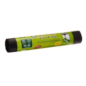 Eco Care Garbage Bag Black Hd Roll 60 X 90 Cm 20 Pcs