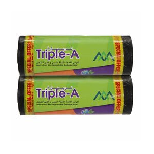 Triple A Garbage Bag Roll 75 X 103 Cm Da744-20 Sheets 2 Pcs Offer