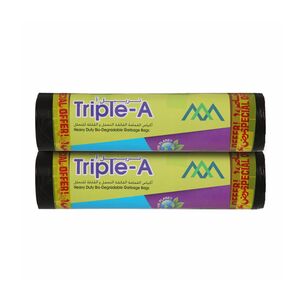 Triple A Garbage Bag Roll 80 X 110 Cm Da755-15 Sheets 2 Pcs Offer
