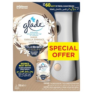 Glade Auto Holder Air Freshener Vanilla 269Ml