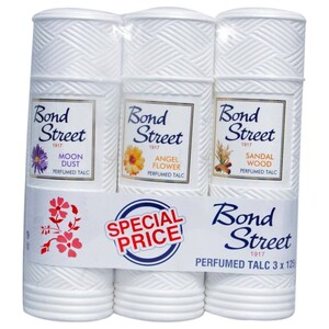 Bond Street Talcum Powder Assorted 3 Pieces 125G