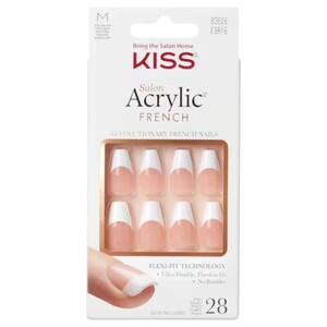 Kiss Salon Acrylic Nude French Nails Kan01