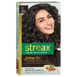 Streax Cream Hair Color 3 Dark Brown