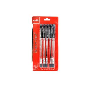 Cello Ball Pen Soft-Tip 0.7Mm Black 5Pcs Blister Ce-Soft7-5Bl