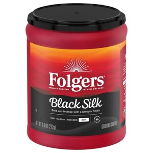 Folgers Ground Coffee Black Silk 272G