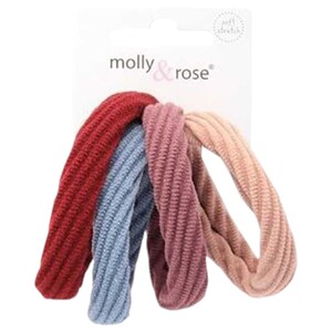 Molly & Rose Soft Textured Thick Jersey Elastics 4 Pieces