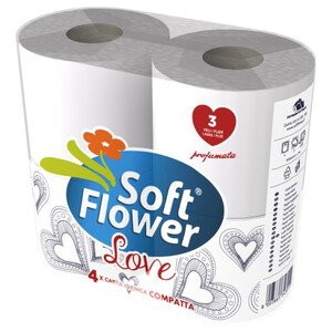 Soft Flower Toilet Paper 4 Rolls