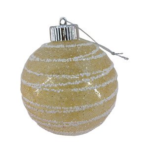 Faddoul Christmas Tree Decoration White & Gold 3Pcs