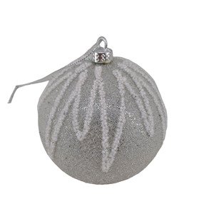 Faddoul Christmas Tree Decoration Silver & White 4Pcs