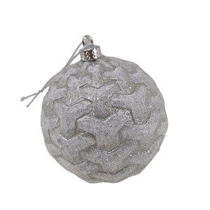 Faddoul Christmas Tree Decoration White & Silver 3Pcs