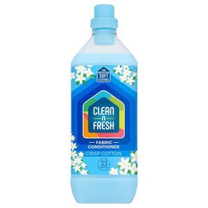 Clean & Fresh Fabric Conditioner Crisp Cotton 33 Wash 1L